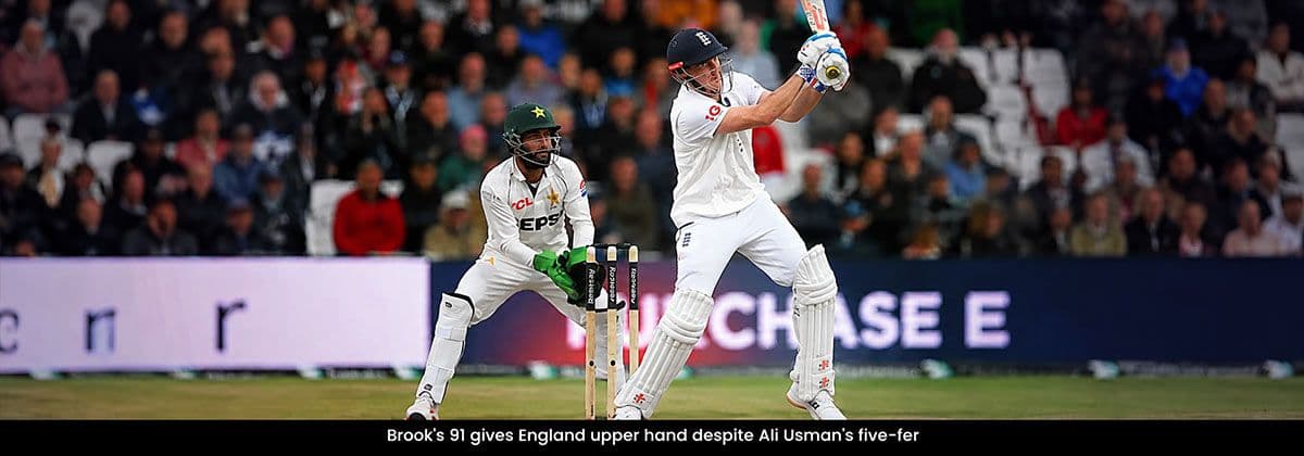 Day 2 Carnage at Headingley: Brook and Cox Tighten England’s Grip Despite Usman’s Five-For